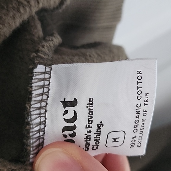 Pact Crew Sweatshirt Olive Green Size M - Picture 5 of 5